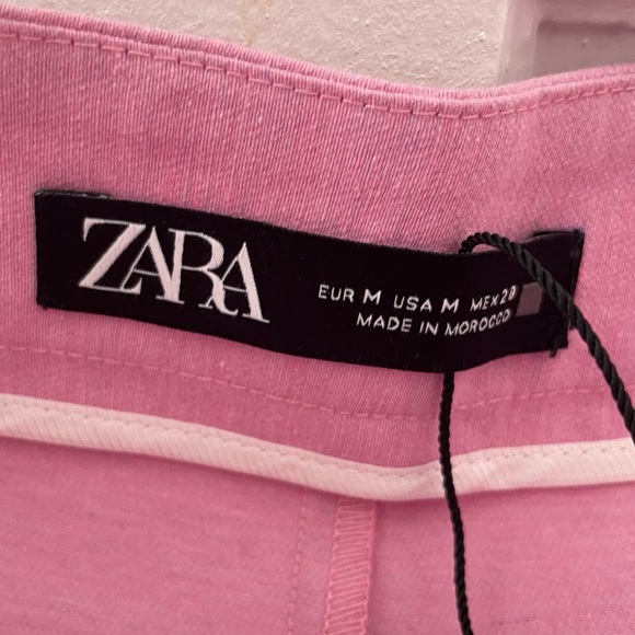 ZARA - Darted Bermuda Shorts Covered Button PINK REF: 3180/154 - Picture 6 of 6